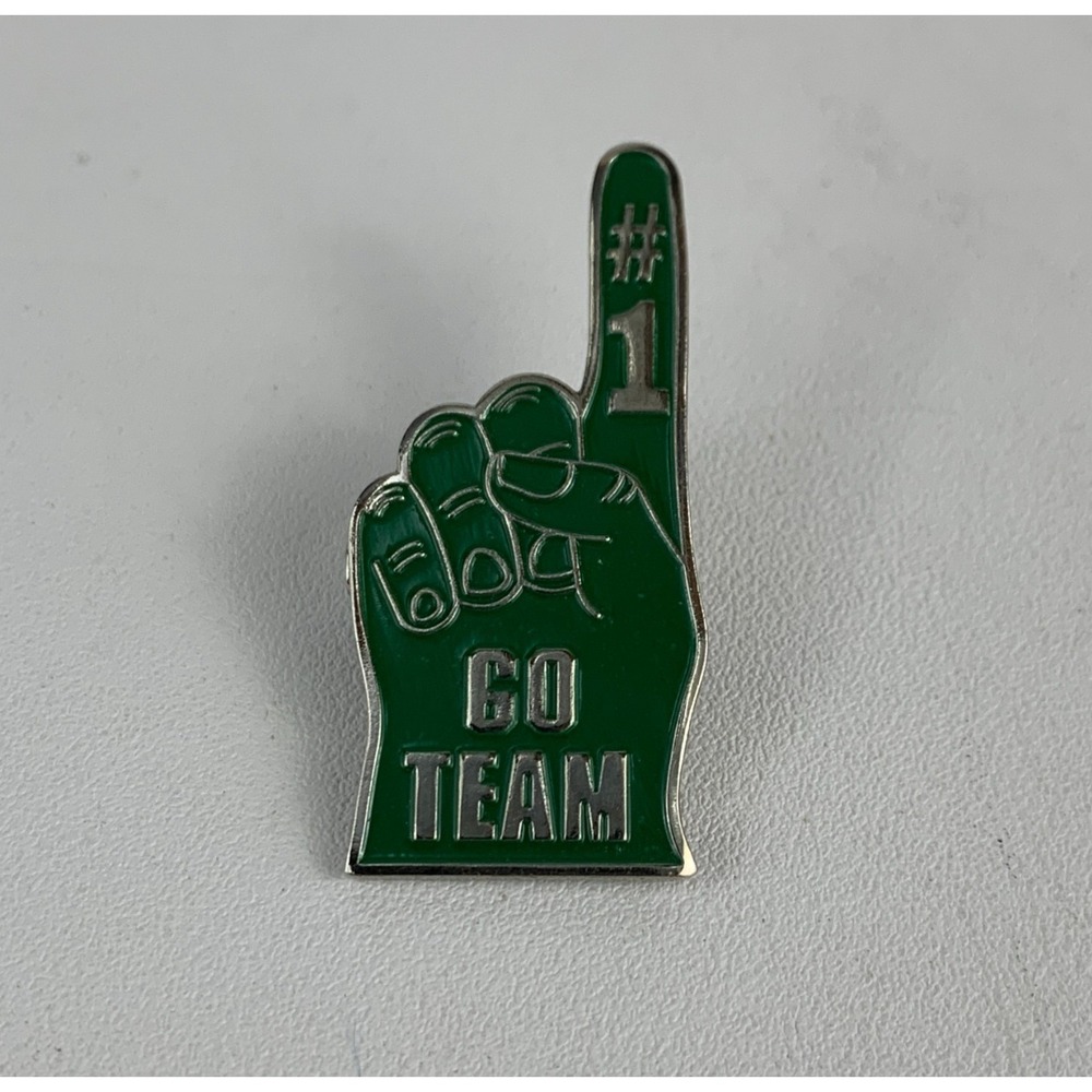 Bowling #1 Go Team Green Foam Finger Hand Enamel Collector Pin